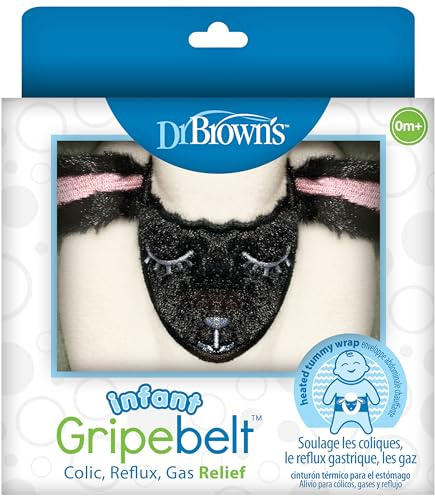 Dr. Brown's Infant Gripebelt Heated Belly Band, Soothe Baby's Tummy with Gentle Warmth and Compression, Lamb, 0m+