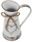 Vintage French Pitcher Vase farmhouse Decorative Pitcher Metal Rustic Watering Milk Jug Can Galvanized Tin Decor Country Primitive Jug For Artificial Dried Flower Vase, 23.5x15.5cm