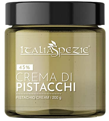 Italia Spezie Crema di pistacchio - Crema spalmabile al pistacchi, senza olio di palma - 200 g