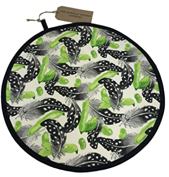 The Norfolk Sewing Hob Cover Chefs Pad Feather & Bean Design 100% Cotton