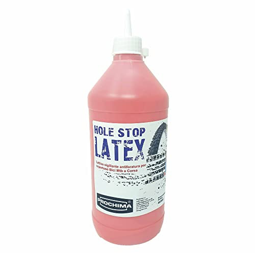 PROCHIMA, Latex Hole Stop, Lattice di Gomma Naturale Sigillante, Particolare Estendere Liquido che Rende Lunghissima l'Evaporazione dell'Acqua, Ideale per Riempire il Tubeless delle Bici, 1 L