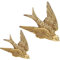 Garneck 2 Stücke Vogel Wanddeko Schwalben Deko Vögel Wand Spiegel Vogel Skulpturen Hängend Wandschmuck Wandschmuck Retro Wandskulptur für Wohnzimmer Hause Kunst Deko
