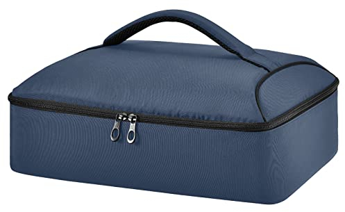 Blue Insulated Casserole Carrier Portable Heat Resistant Casserole Dish Travel Carry Bag Food Carrier Bag