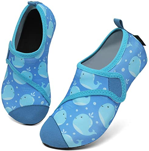 SAGUARO Escarpines Niño Niña Zapatos de Agua Cómodos Antideslizante Calcetines para Piscina Playa Zapatillas Natacion para Río Mar, Touch X, Cielo Azul, 26/27 EU