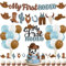 Cowboy Geburtstagsdekorationen, My First Rodeo Geburtstag Party Supplies Junge, My First Rodeo Banner Cake Topper Ballons für Junge Western Geburtstag Cowboy Baby Shower Cowboy Party Dekorationen