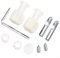 Coppia di kit di bulloni di fissaggio placcati in zinco Connettore posteriore Vite di fissaggio universale per WC a parete per WC sospeso - Bianco