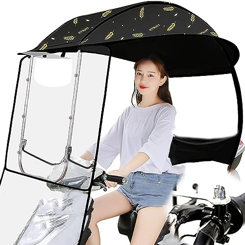 ElROal Motorrad-Roller-Abdeckung, Wasserdicht, Für Den Außenbereich, Elektroauto-Baldachin, Sonnenblende, Universeller Motorroller-Regenschirm, Mobilität,C