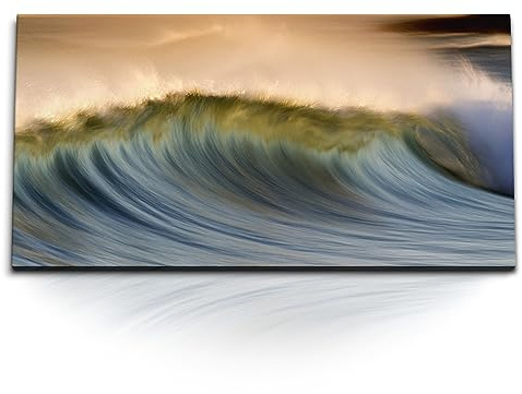 Paul Sinus Kunstdruck Bilder 120x60cm Welle Meer Ozean Abenddämmerung Natur