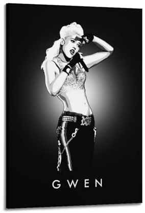 VZRSQZK Mode-Designer Gwen Stefani Poster, dekoratives Gemälde, Leinwand, Wandposter und Kunstdruck, modernes Familienschlafzimmer-Dekor-Poster, 60 x 90 cm