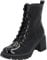 Palado Stiefeletten Damen Kefalonia - warme & bequeme Winterschuhe für Frauen mit rutschfester Gummisohle - moderne Boots mit Blockabsatz für Herbst & Winter Schwarz Lack UK7 - EU40