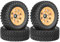 KEEDA 1,55 Zoll RC Reifen und Legierung Beadlock Räder Felgen für 1:10 RC Crawler Auto Tamiya CC01 CC02 LC70 MST JIMNY AX90069 D90 (A Gelb)
