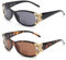 JM 2 Pack Sonnenbrille mit Sehstärke für Damen, Mode Lesesonnenbrille Schmetterling Lesebrille UV400 Schutz Schwarz & Schildkröte +2.5