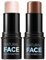Highlight et Bronze Contour Stick, un bâton de contour et de modelage professionnel facile à utiliser, qui crée une couverture, dure longtemps et résiste à l'eau (#2,6, moyen)