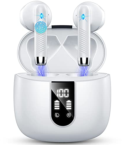 AOTONOK Bluetooth Kopfhörer, Kopfhörer Kabellos Bluetooth 5.3 In Ear Kopfhörer mit ENC Mic, 2024 Kabellose Kopfhörer 40Std Earbuds IP7 Wasserdicht Ohrhörer LED-Anzeige USB-C Wasart