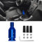 deemars Auto Universal-Schaltknauf-Adapter, Aluminium-Legierung Schaltknauf Adapter, Auto Interieur Zubehör Schaltknauf Boot Retainer Gear Stick Connector für Non-Threaded Manual Gear (Blau)