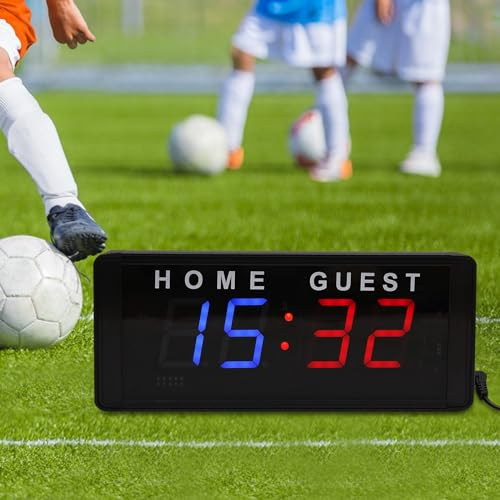 SOPERIT Sport Anzeigetafel Fußball Digitale LED 0-99 Scoreboard Elektronisch Basketball Anzeigetafel Mit Fernbedienung tragbare für Baseball, Fußball, Tennis