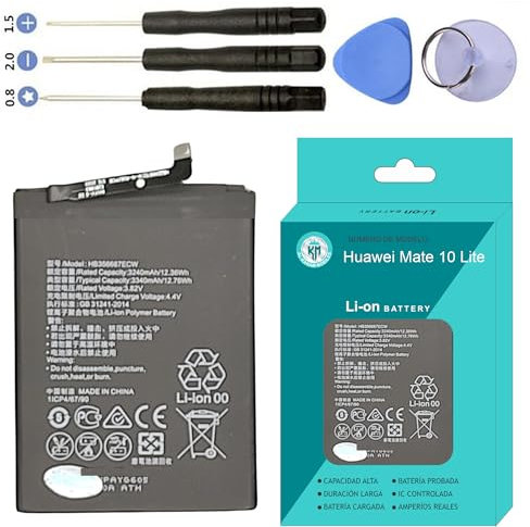 AL-KARAM MOBILES Bateria Compatible para Mate 10 Lite, Nova Plus 2, P Smart Plus, Nova 3i, P30 Lite HB356687ECW de 3340mAh