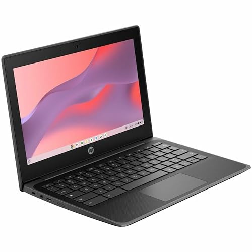 HP Smart Buy Fortis G10 - Chromebook touchscreen da 11,6, HD, Intel N-Series N100, 4 GB, memoria flash da 32 GB, tastiera inglese, jack nero, colore: nero