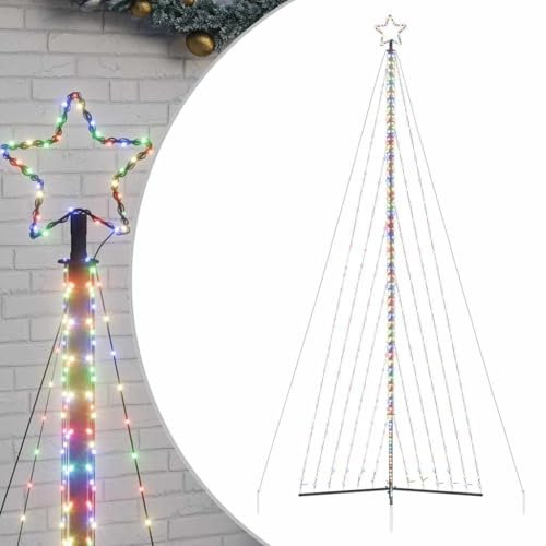 vidaXL Árbol de Navidad LED 789 Leds de Colores 476 cm, Árbol de Navidad LED, luz de Navidad, luz de Navidad LED, luz de Navidad para Exteriores