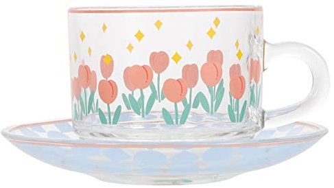 Ciieeo Juego De Taza De Té De Porcelana Con Platillo Y Elegante Diseño Floral Taza Multiusos Para Amantes Del Té El Café Y El Té