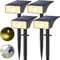 WENATY Solarlampen für Außen, 56 LED Solarstrahler für Außen Garten 3000K Warmweiß LED Solar Strahler, 4 Helligkeitsmodi Solar Gartenleuchten IP65 Wasserdicht Solarleuchten für Weg Hof Gehweg【4 Stück】