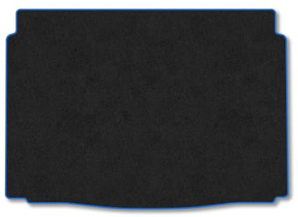 Renault Megane (2016-2022) [Hatchback] Carpet Boot Mat | Blue Edge Trim Tailored Fit Boot Liner Full Coverage Protection Accessories Easy Clean Anti Slip Made in the UK