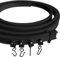 Riel de cortina de techo flexible de 1 m, riel de cortina curvado con ruedas silenciosas, ideal para ventanas de ducha, separadores de habitaciones de autocaravanas, privacidad y decoración del hogar,