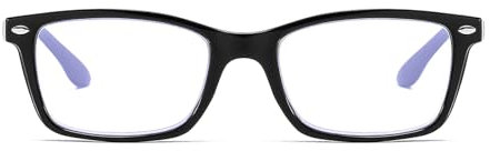 Suertree Myopia Brille Blaulichtfilter Kurzsichtige Fernbrille mit Stärke Feder Scharnier Klassisch Distanz Brille für Damen Herren -3.0