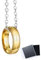 LAJUP Collana Ciondolo Anello Il Signore Degli Anelli Gadget Unico Anello Del Potere Colore Oro Idea Regalo Magia Fantasy Cosplay