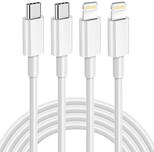 USB C to Lightning Cable 1M 2Pack [Apple MFi Certified] iPhone Fast Charger Cable USB-C iPhone charger Lead PD Charging Cable for iPhone 14 13 12 11 Pro Max XS XR 8 Plus