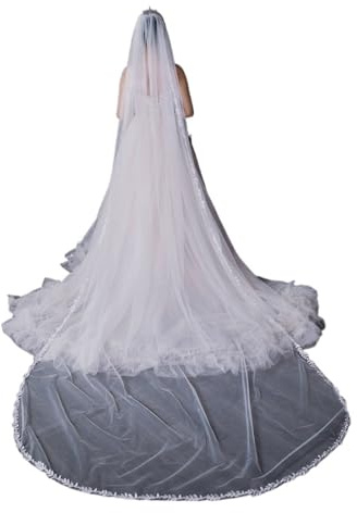 Wedding Veil Short Leaf Vine Applique Edge Plain Bridal Veils 1 Laye Elegant Wedding Accessories