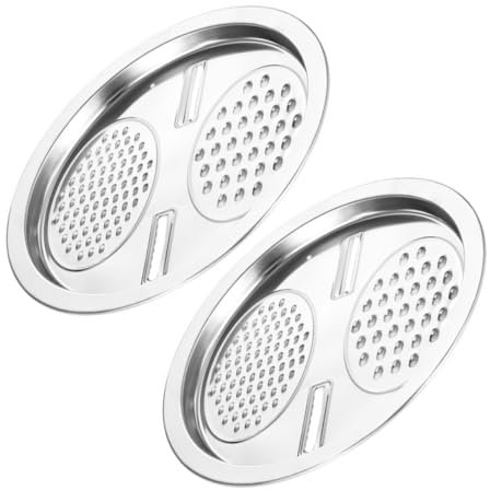 GLEAVI 2Piezas Rallador Multiusos Inoxidable de Rallar Patatas Queso y Verduras Lavavajillas Herramienta de Cocina Duradera