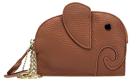Kleingeldbörse Elefant Shape aus Leder - Schlüsseltasche Münzbörse Münzbeutel Coin Purse klein Geldbörse Geldbeutel Kleingeldportemonnaie