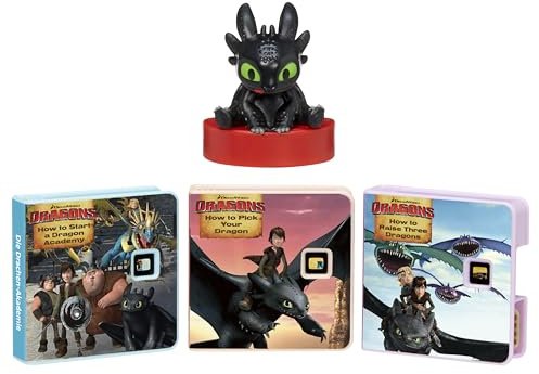 Little tikes Story Dream Machine Story Collection – DreamWorks How to Train Your Dragon Ohnezahn-Sammlung – 3 Storytime-Bücher und 1 Audio Play-Figur - für Kleinkinder und Kinder ab 3 Jahren