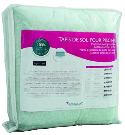 Tapis De Sol Piscine Hors Sol - 440 x 410 cm - 110 g/m² - Feutrine Piscine - Protection Liner - EDG