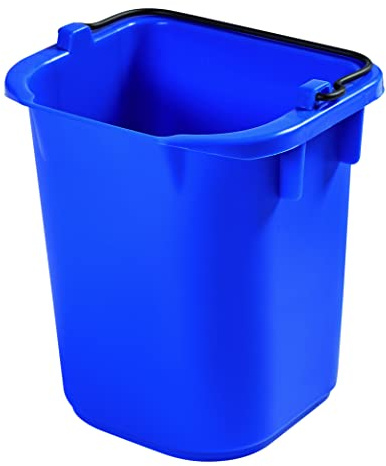 Rubbermaid Commercial Products Heavy-Duty Cleaning Pail 5-Quart Blue Utility Bucket with Built-In Spout and Handle for House Cleaning/Storage/Livestock Feeding/Car Washing