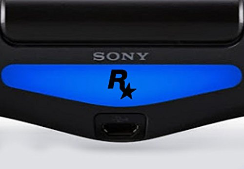 Play Station PS4 Lightbar Sticker Aufkleber Invertiert Rockstar (schwarz)