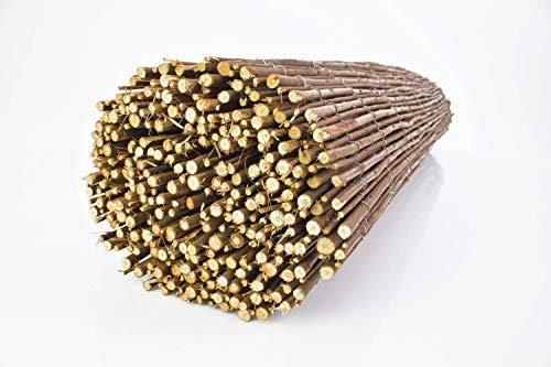 artplants Brise-Vue en Bois de Saule Milo, Marron, 300x150 cm - Canisse/Paravent extérieur