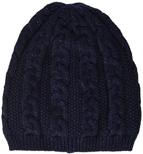 maximo Mädchen Beanie mit Lurex, dunkelblau Mütze, Blau (Navy 48), (Herstellergröße: 51/53)