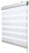 Sol Royal Kassetten Doppelrollo ohne Bohren SolDecor DK9 Duo Rollo Klemmfix 120 x 220 cm Premium Vario Rollo mit Klemmträger und extra breite Streifen - Weiß