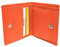 LOLUNA® Porte Monnaie Cuir véritable Compact et spacieux pour pièces, Billets et 2 Cartes bancaire, Homme et Femme Existe en Plusieurs Couleur (Orange)