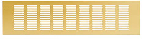 20 x 4 / 500x100mm Gold Kitchen worktop/Plinth Heat Vent Grill Aluminium