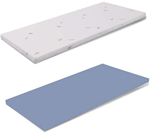 miasuite i sogni italiani Topper halbstarr Einzelbett 80 x 190 H 3 cm – Medizinprodukt – Matratzenauflage