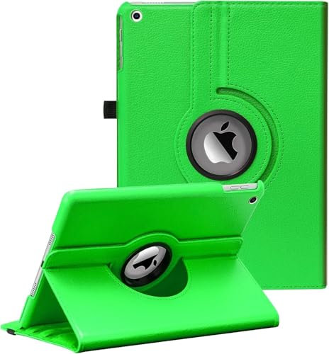 WorldBiz Case for iPad 10.2 inch Fit 9th Generation 2021 / 8th Generation 2020 / 7th Generation 2019-360 Degree Rotating Case Cover For iPad 10.2'' With Auto Sleep Wake (Green)