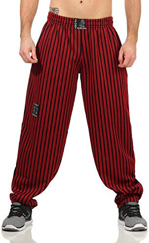 ZARMEXX Herren Sporthose Jogginghose Lang Fitnesshose Bodybuilding Kraftsport Hose Gym Pumperhose (rot, L)
