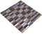 En verre naturel mosaïque carreaux - En pierre naturelle mosaïque carrelage - Marron brillant - Pour mur de cuisine, salle de bain, douche