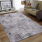 SANAT Evra Teppich für das Wohnzimmer - Kurzfloriger Teppich mit modernem Design, Geeignet für Wohnzimmer, Flur, Esszimmer, Schlafzimmer, Küche und Kinderzimmer (Mehrfarbig Hellgrau, 120x160 cm)