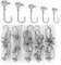 Realure 38pcs/6 Sizes Jig Heads Fishing Hooks Kit Sharp Small Jig Heads Hooks for Soft Lure for Bass Trout Fishing for Freshwater Saltwater Include Plastic Storage Box 2g 3g 4g 6g 8g 10g (38)