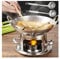 MIYYO Réchaud À Alcool for Usage Intérieur,Réchaud De Camping Portable avec Pot sans Gaz Et sans Électricité Réchaud De Camping en Acier Inoxydable for L'intérieur,3 Tailles Disponibles (Size : 22cm)