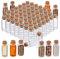 Relaxdays Mini Glasflaschen mit Korken, 72er Set, kleine Glasfläschchen zum Befüllen, 10ml, Deko Fläschchen, transparent